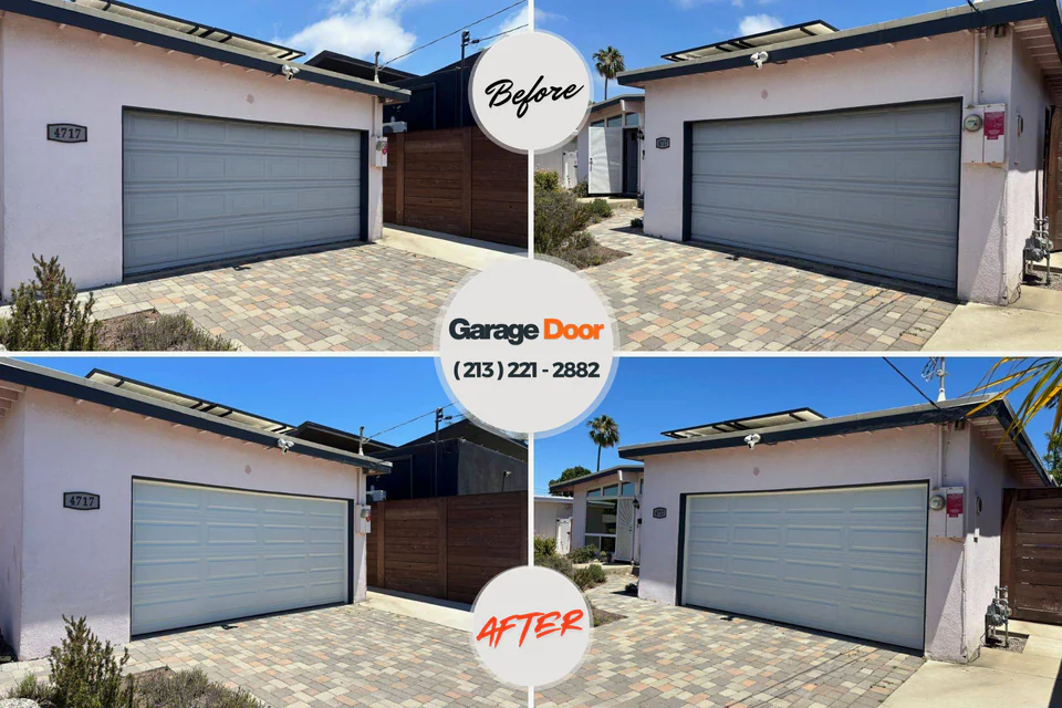 Before and after: garage door repair Nanawale Estates, HI